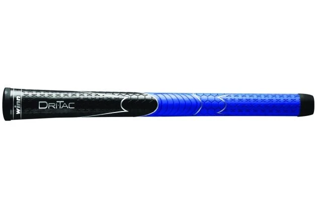 Winn Dri-Tac Midsize (+1/16") Black/Blue Golf Grips 3 Winn Dri-Tac Midsize (+1/16") Black/Blue Golf Grips