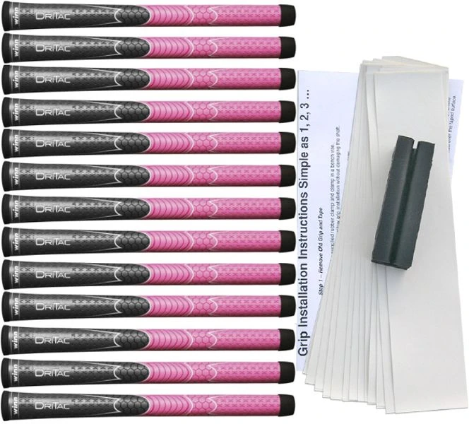 Winn DriTac Undersize Gray/Pink - 13 Pc Grip Kit 3 Winn DriTac Undersize Gray/Pink - 13 Pc Grip Kit
